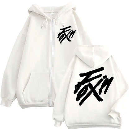 Merch Zipper Hoodie Men Women High Quality Fashion Zip Up Jacket Coat Autumn Winter Casual Loose Sweatshirts