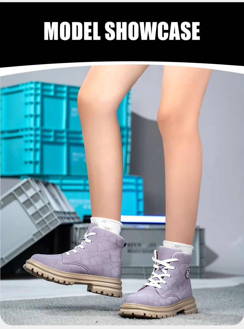 Ladies Steel Toe Safety Shoes Anti-Crush Kevlar Workwear Style Outdoor Safety Boots for Women Resistant Comfort Footwear