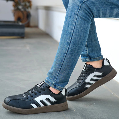 Ladies Safety Shoes Steel Toe Anti- Crush Lightweight Kevlar Work Shoes Fashionable Black And White Casual Protection Footwear
