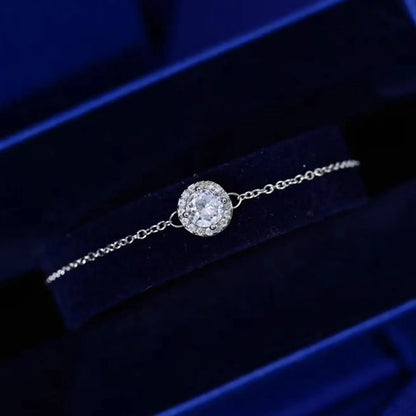 2025 New Original Round Water Drop Crystal High Jewelry Set Fashion Dazzling Women's Bracelet Earring Necklace Ring Wedding Gift