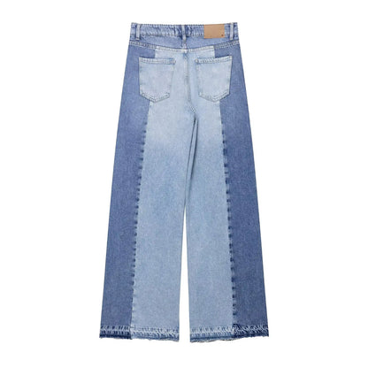 Calça Jeans Vintage com Zíper Solta e Ampla