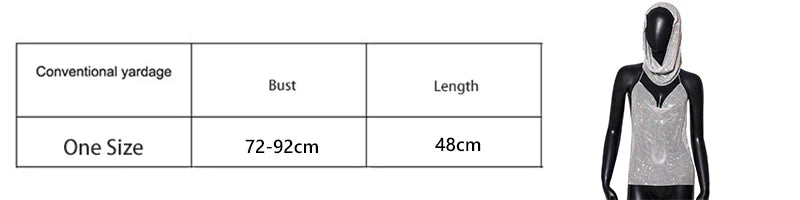 Y2K Streetwear Rhinestone Women Tank Top Punk Goth Hip Hop Bandana Head Wraps Vest Rave Festival Women Tops Tee For Nightclub