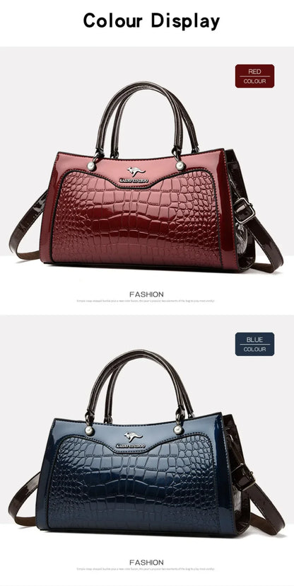 2024 Genuine High Quality  Luxury Handbag Designer Crossbody Bags for Women  Fashion Crocodile Pattern  Shoulder Bag Totes Bags