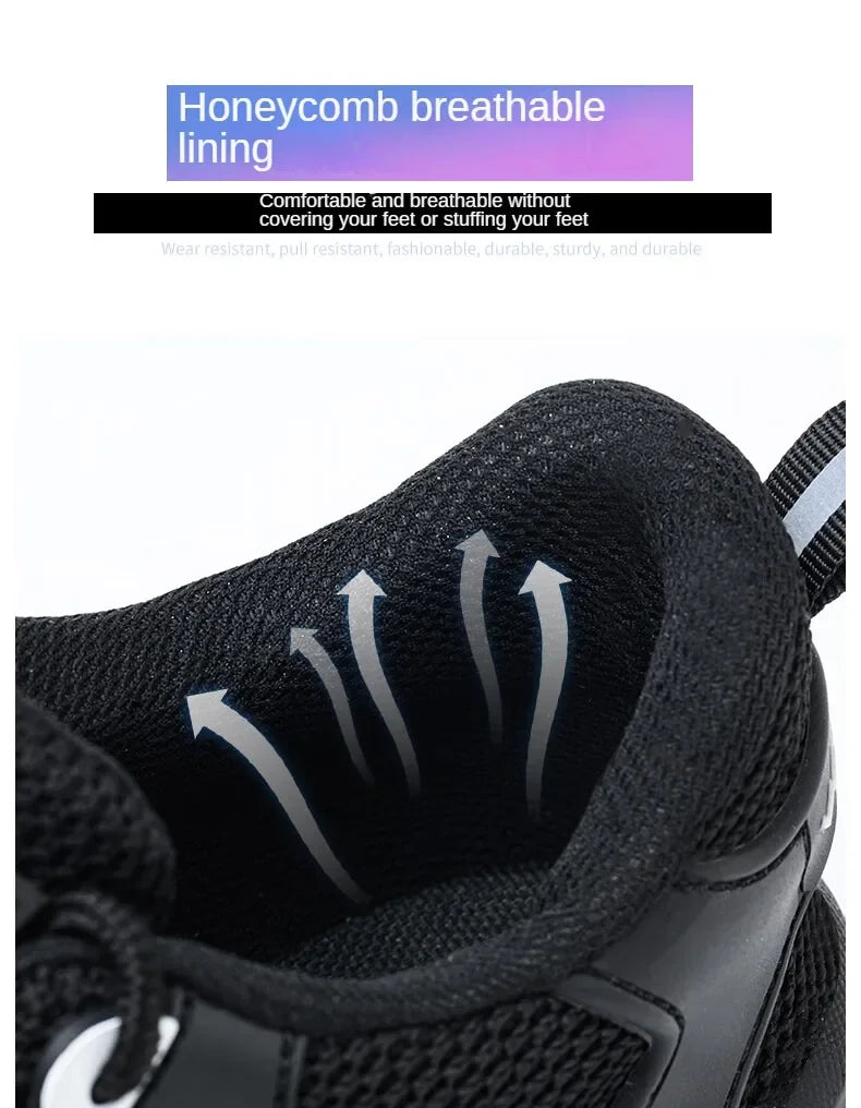 Indestructible Steel Toe Safety Shoes Lightweight Breathable Anti Smashing Puncture Proof Work Boots Protective Sneakers for Men