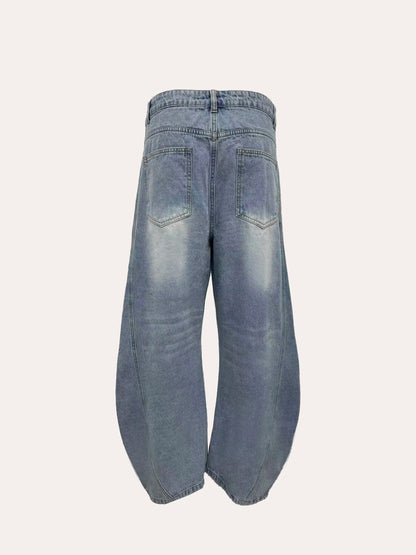 Jeans For Man Baggy Jeans Man Pants Relaxed Fit Denim Trousers Spring Summer Season Blue Classic Men Clothing No Elastic