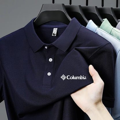 High End Brand New Men's Lapel Polo Shirt Summer Exquisite Letter Print Short Sleeve T-Shirt Business Leisure Fashion Men's Wear