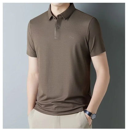 High end designer brand short sleeve POLO shirt men cool breathable summer T-shirt fashionable embroidery casual men's clothing
