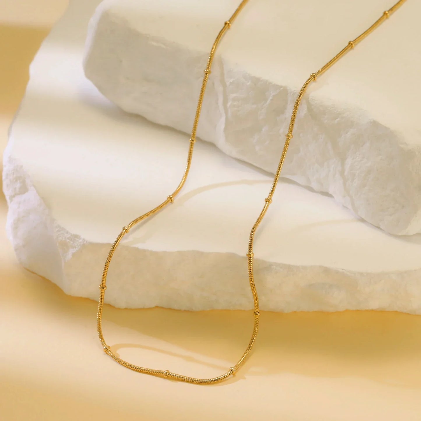 Stainless Steel Gold Color Chain Necklace Women Minimalist Cuban Paperclip Twisted Snake Chain Fashion Jewelry Wholesale