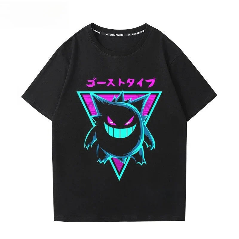 Printing Tee Pure Cotton T-shirt Men's 2026 Summer Fashion Oversize Street Casual Y2K Tops Streetwear Clothing