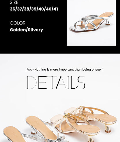 Women's Sandals Summer Cowhide New Thin Belt Business Fashion Sandals Wedding and Dinner Shoes