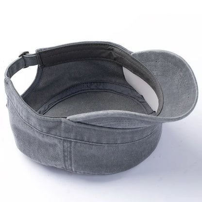 Washed Cotton Big Head Men Military Cadet Cap Army Style Navy Baseball Hats Flat Top Sun Caps for Women