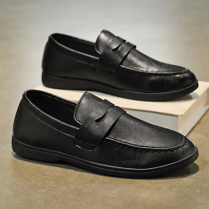 New fashionable and breathable men's loafers versatile and low top casual single shoes