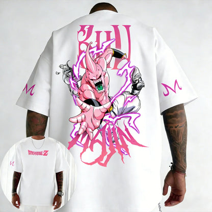 Anime T-shirt Summer New Majin Buu Co Branded Men and Women Harajuku Loose Casual Parent Child Short Sleeve