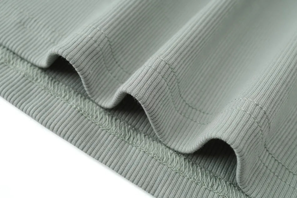 woman clothing high Stretch ribbing closed-fit wrap tops + Matte Satin dress Maxi matching sets (ship out in 1 day)