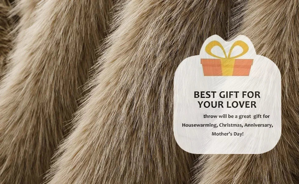 Fluffy Soft Blankets Luxury Fur blanket for Bed Sofa Mink Faux Fur Throw and Blankets Large Warm Blanket for Home Decor