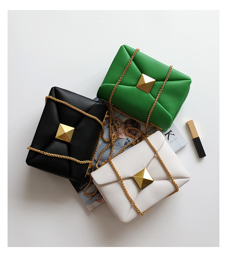 Luxury Designer Women's Crossbody Bag Real Leather Small Square High Quality Cowhide Underarm Shoulder Fashion Bag