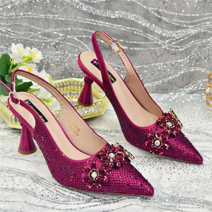 Últimos Sapatos de Design para Mulheres Designer de Luxo Sapatos de Casamento Noiva Sapatos de Festa Decorados com Strass Sandálias Femininas