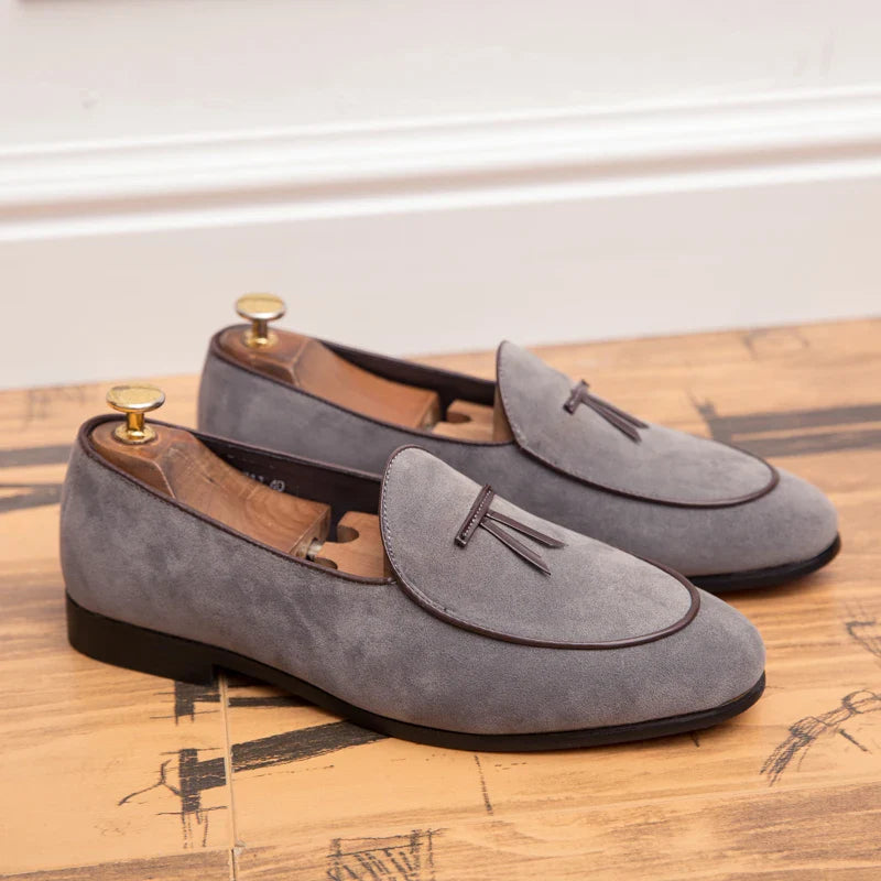 Loafers men Korean version of the trend British fringe men's shoes suede sanded bean shoes a slip-on small leather shoes
