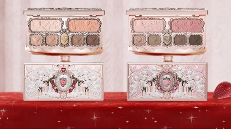 Strawberry Cupid Professional Makeup Set For Women Full Kit Gift Box Eyeshadow Lip Cream Blush Compact Powder Sets