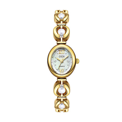 Ladies Watch Light Luxury Brand National Style Zulu Green Bracelet Advanced Bead Waterproof Women Fashion Quartz Wristwatches