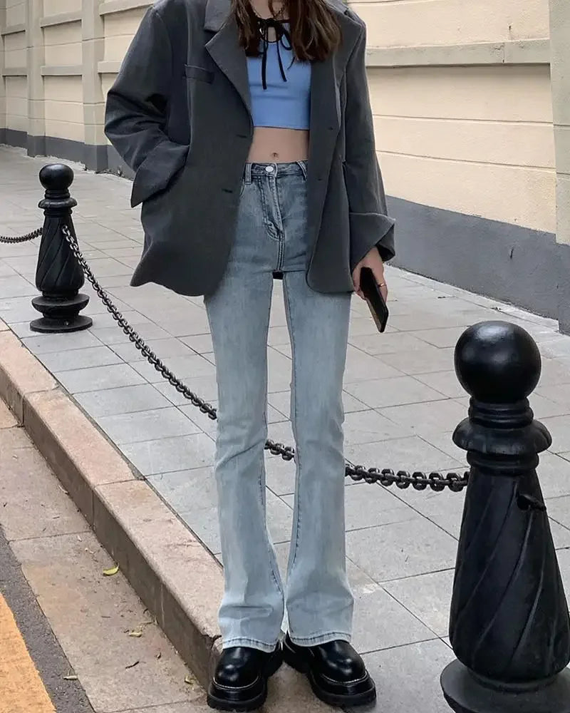 High-Waisted Slimming Straight-Leg Jeans For Women