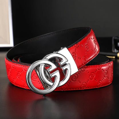 2025 New business Male Famous Style Metal Automatic Buckle Luxury Brand Women Belt Genuine Leather Belts for Men Strap jeans