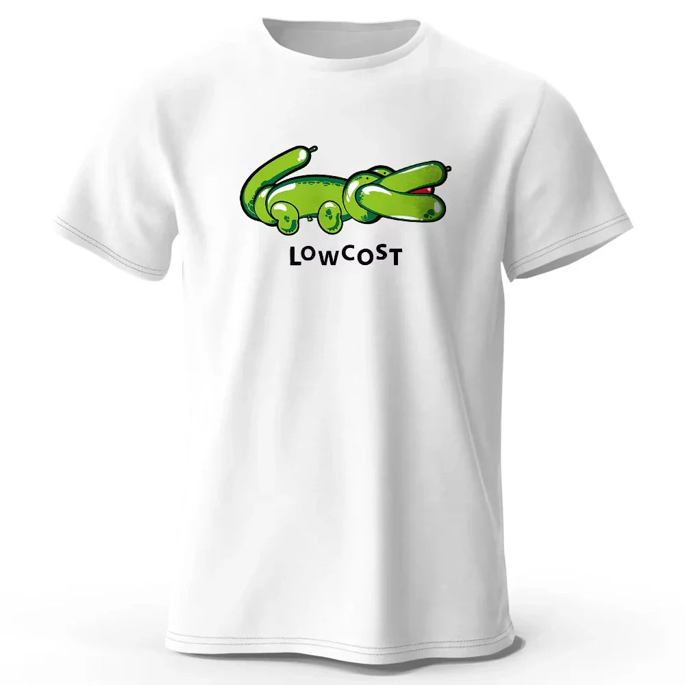 Men's Joke The Lowcost Printed T-Shirt Cotton Funny Graphic Tees Summer Tops Casual Streetwear Men's Clothing Women's T Shirt