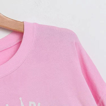 Sweatshirt Women Gradient Color Fleece Pullover O Neck Long Sleeve Casual Jumper Tops Femme Streetwear