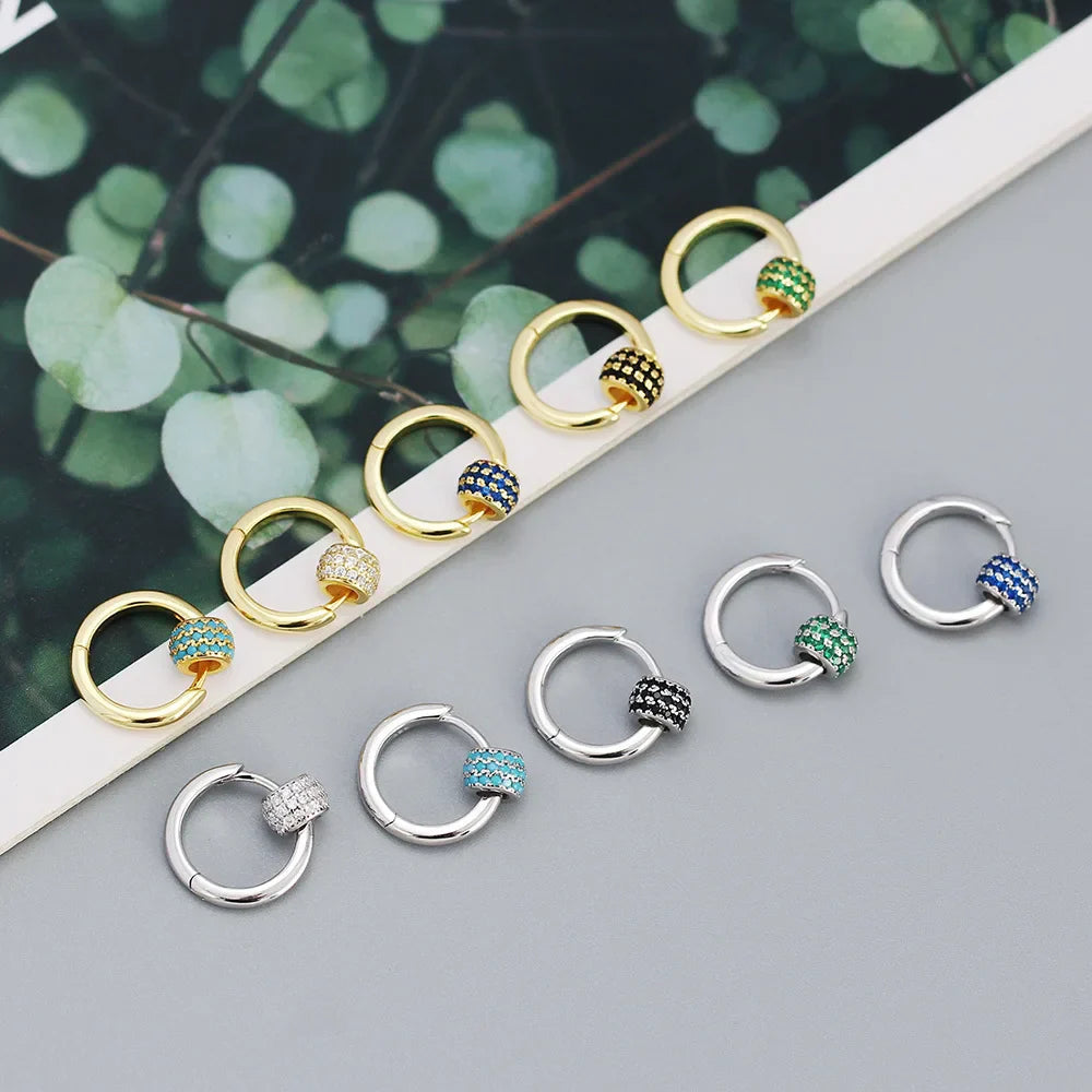 925 Sterling Silver Earring Zircon Sun Flower Ear Ring Geometric Style Water Drop Ear Bone Cute Temperament Woman Girl Ear Jewel
