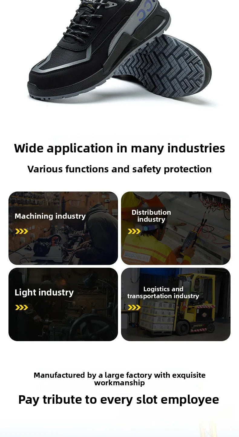 Labor Protection Shoes Men's Anti Smashing Anti Piercing Work Shoes Insulated 10KV Wear-resistant Electrical Shoes Safety Shoes