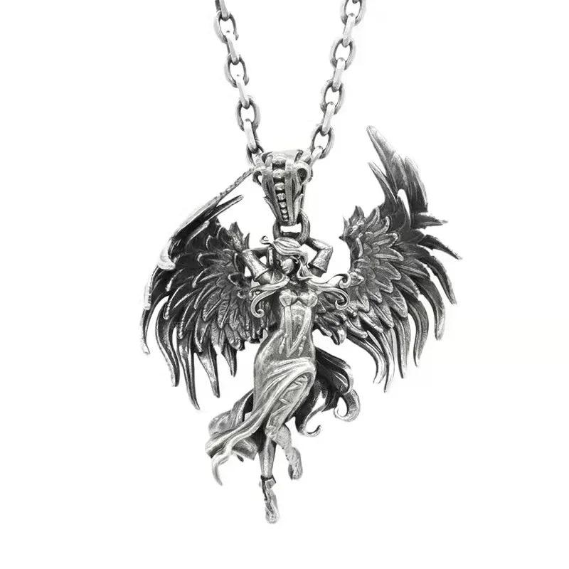 Dante Purgatory Cross Necklace Vintage Christian Passion Jesus Cross Pendant Male and Female Catholic Amulet Jewelry Gift