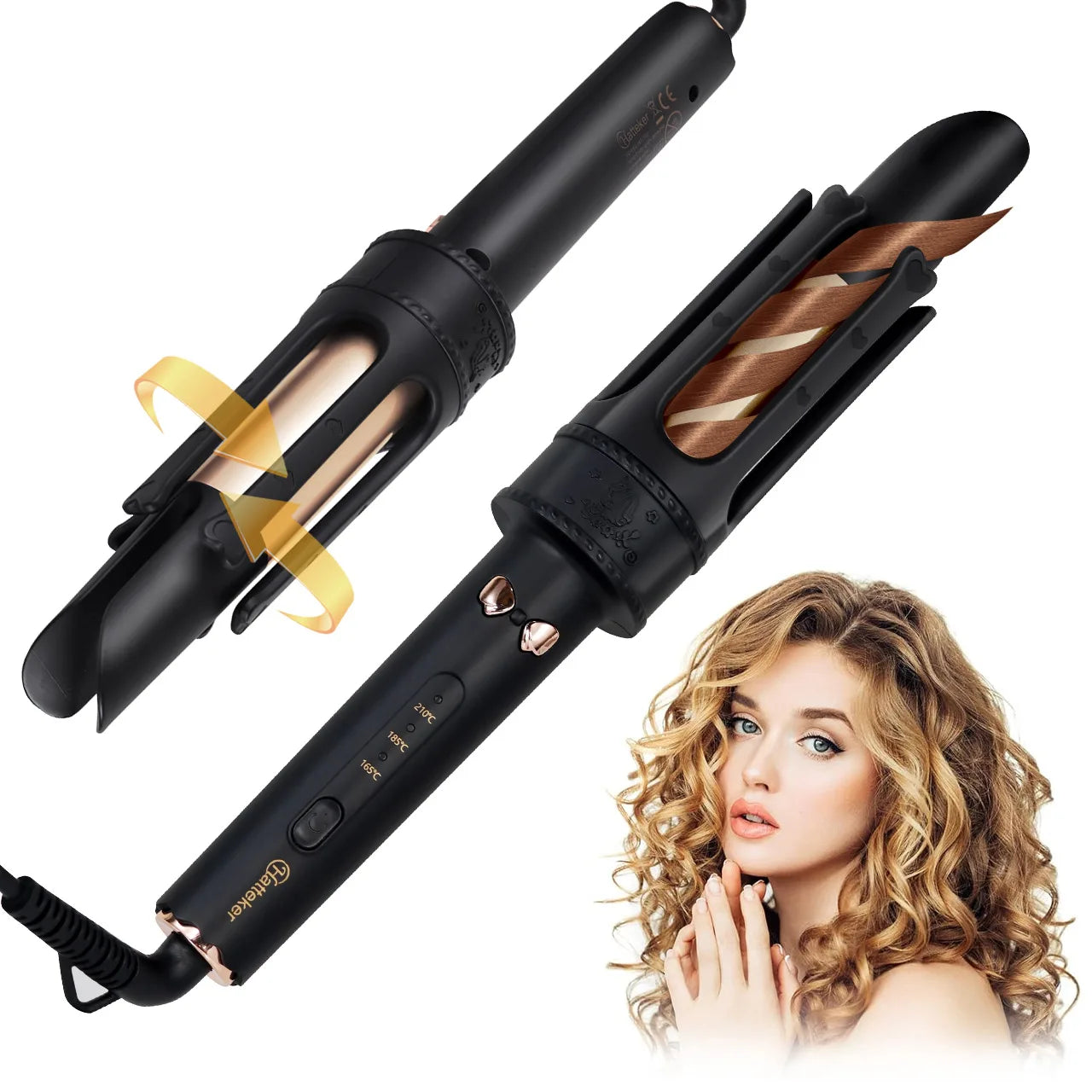 Electric Curling Iron Automatic 32mm Large Wave Lazy Person’s Temperature-Controlled Hair Curler EU Standard