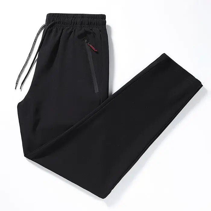 2026 Spring/Summer Men's Ice Silk Quick Drying Casual Pants Slim Fit Korean Ice Silk Sports Pants Quick Drying Breathable