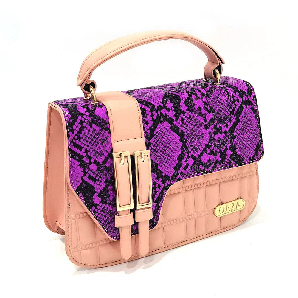 Retro Design!Three-Piece Set Peach Color Patent Leather Bag With Ribbon For Women, Classic High-Heeled Shoes