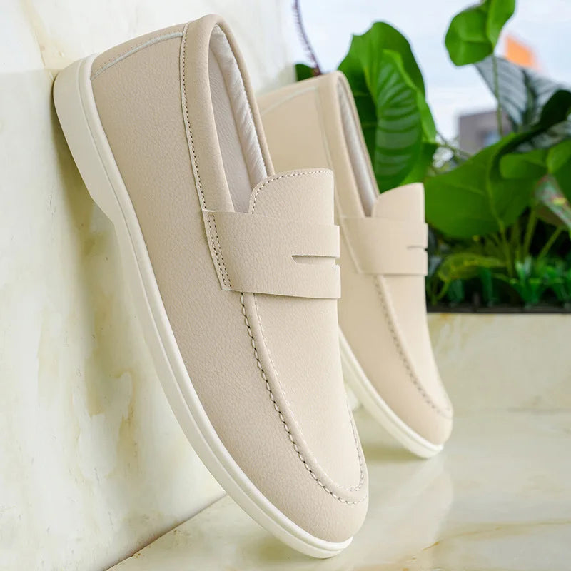 New British style breathable men's loafers fashion youth casual single shoes driving shoes