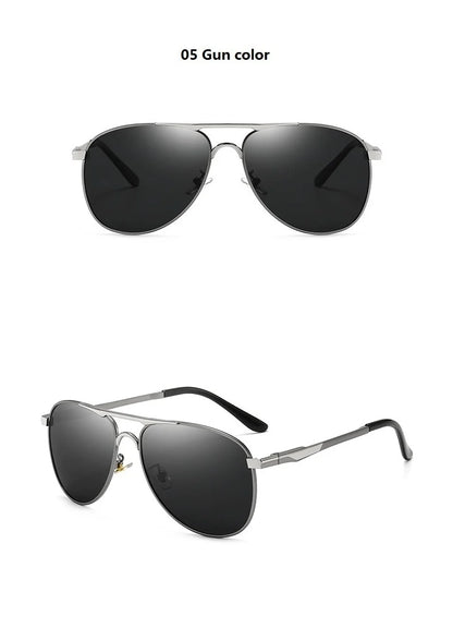 Luxury Pilot Polarized Sunglasses Men Women Driving Fishing Retro Sun Glasses Brand Designer Male Metal Sunglasses For Man UV400