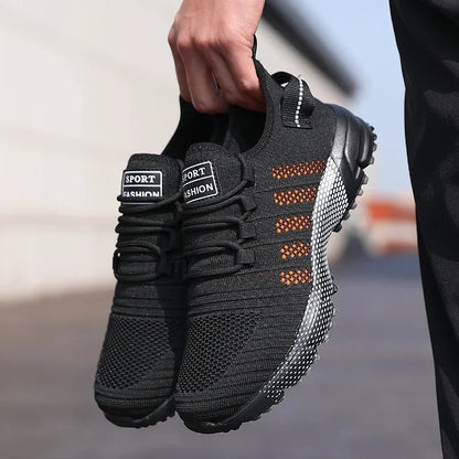 Men Casual Sneakers Mesh Lightweight Breathable Soft Soled Running Shoes Slip-on Male Flats Loafers Shoe Trainers