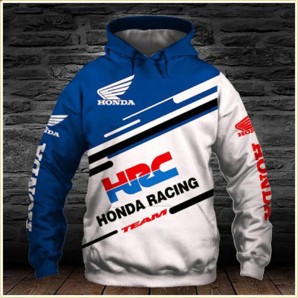 Men's Hoodie 3D Printed Motorcycle Men's Hoodie Fashion Outdoor Sports Racing Hoodie Oversized Honda Sportswear