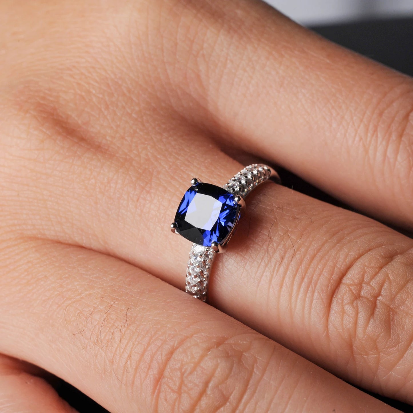 2.22ct Created Sapphire Nano Emerald Tanzanite Solitaire Ring 925 Sterling Silver for Women Daily Party Jewelry  sets gift