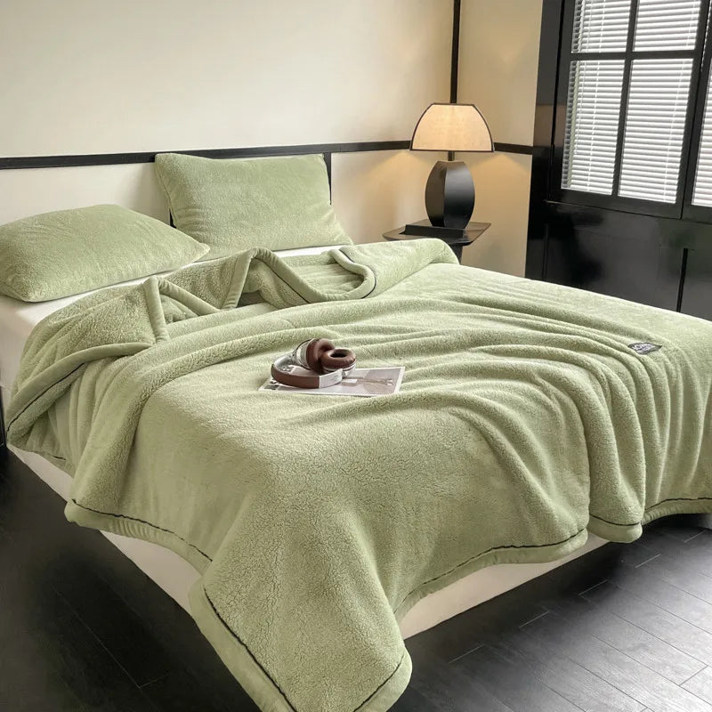 Shumian velvet thickened warm blanket coral velvet blanket, milk velvet long velvet light luxury blanket blanket