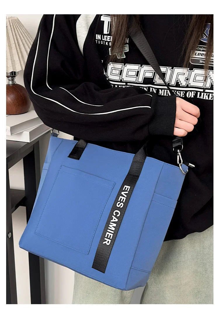 Nylon Fabric Shoulder Bag Casual Large Capacity Versatile Crossbody Bag Daily Commuting Tote Bag
