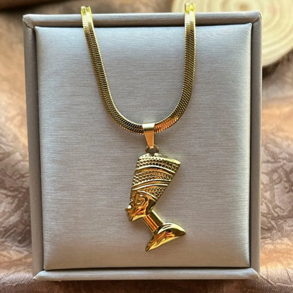 Stainless Steel Exaggerated Punk Big Round O Shaped Pendant Necklace Women Men Chunky Snake Blade Chain Grunge Steampunk Jewelry