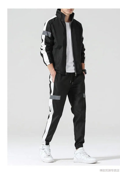 Sports Suit Men's Spring and Autumn Casual Running Sportswear Cardigan Casual Sweater Three-piece Suit