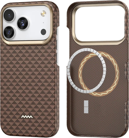 iPhone 17 Pro Max Case Gilded Tactile Woven Aramid Fiber Magnetic Case for iPhone 17 Pro Case
