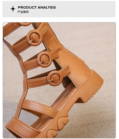 Girls' Shoes Princess Shoes 2026 Summer New Roman Shoes Children's Soft soled Student Performance Single Shoes Versatile Sandals