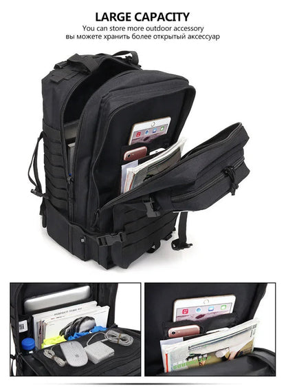 30/45L Man Tactical Backpacks HkingTraveling Bags Survival Outdoor 3P Assault Pack EDC Molle Pack For Trekking Hunting Bag