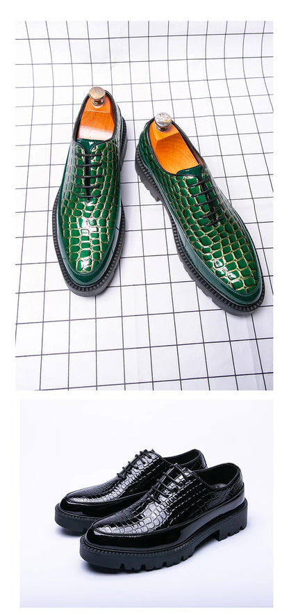 New high-end and trendy pointed-toe leather shoes for men's business formal wear British-style Korean casual shoes