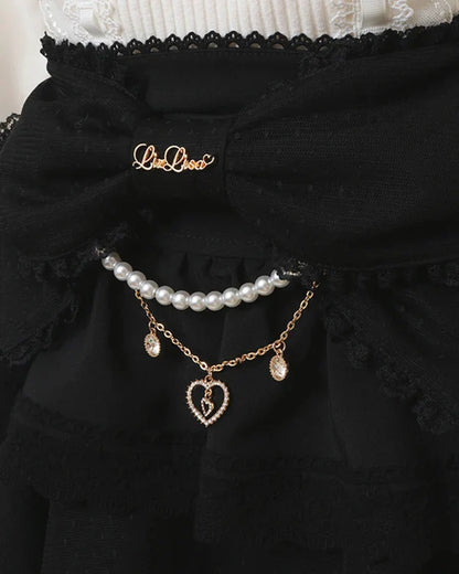 Mine Style Mass-Produced Japanese Casual Laminated Ruffles Lace  Skirts 2023 Autumn Winter High Waist Corset A- Line Mini Skirt