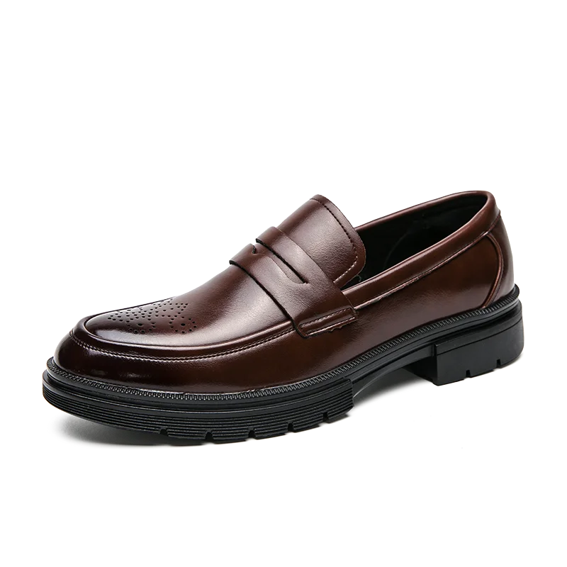 High Quality Men's Dress Shoes Office Casual Business Shoes For Men Brogues Leather Social Wedding Shoes Formal Loafers Male