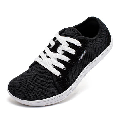 Tênis Esportivo Casual Unissex de Corrida com Cadarço e Zero Drop, Bico Largo, para Caminhada ao Ar Livre